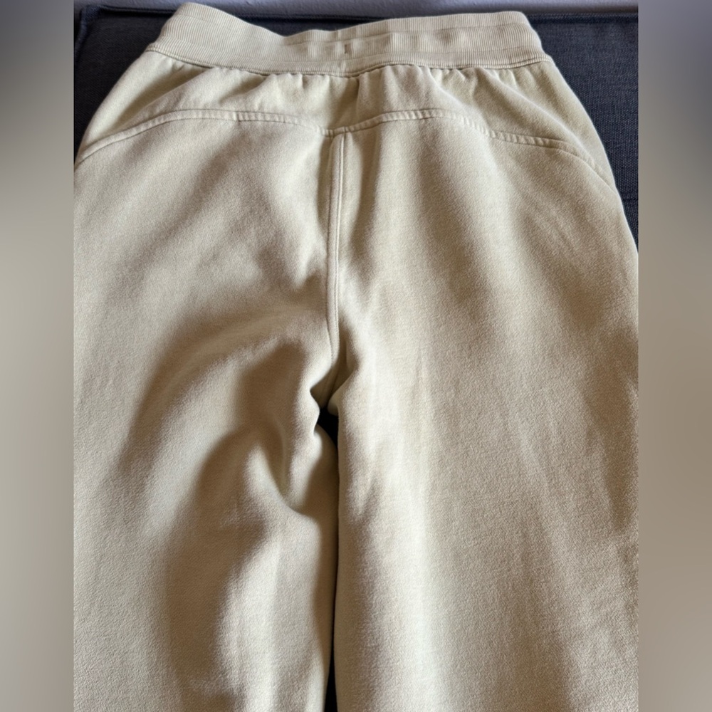 Women’s Drawstring Rib Cuff Sweatpants - Cream - Picture 8 of 9